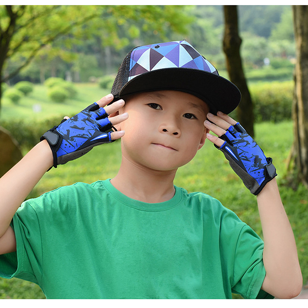 Fishing Gloves - Rennhandschuhe mit halbem Fingerdesign, leicht, atmungsaktiv,