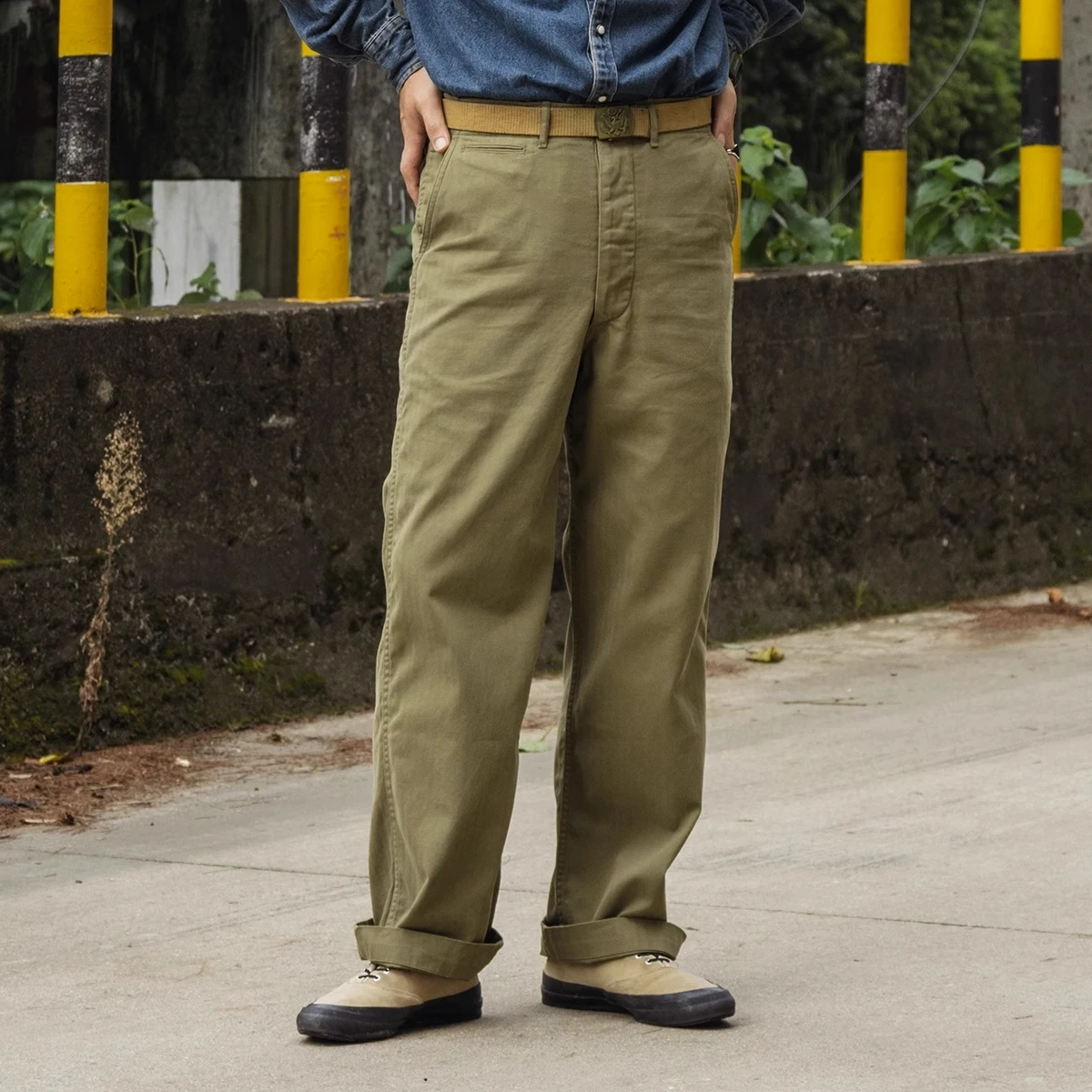 Fishing Pants Waterproof - Bronson M-41 Utility-Hose mit Fischgrätenmuster und